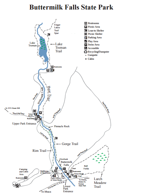 Buttermilk Falls State Park Map